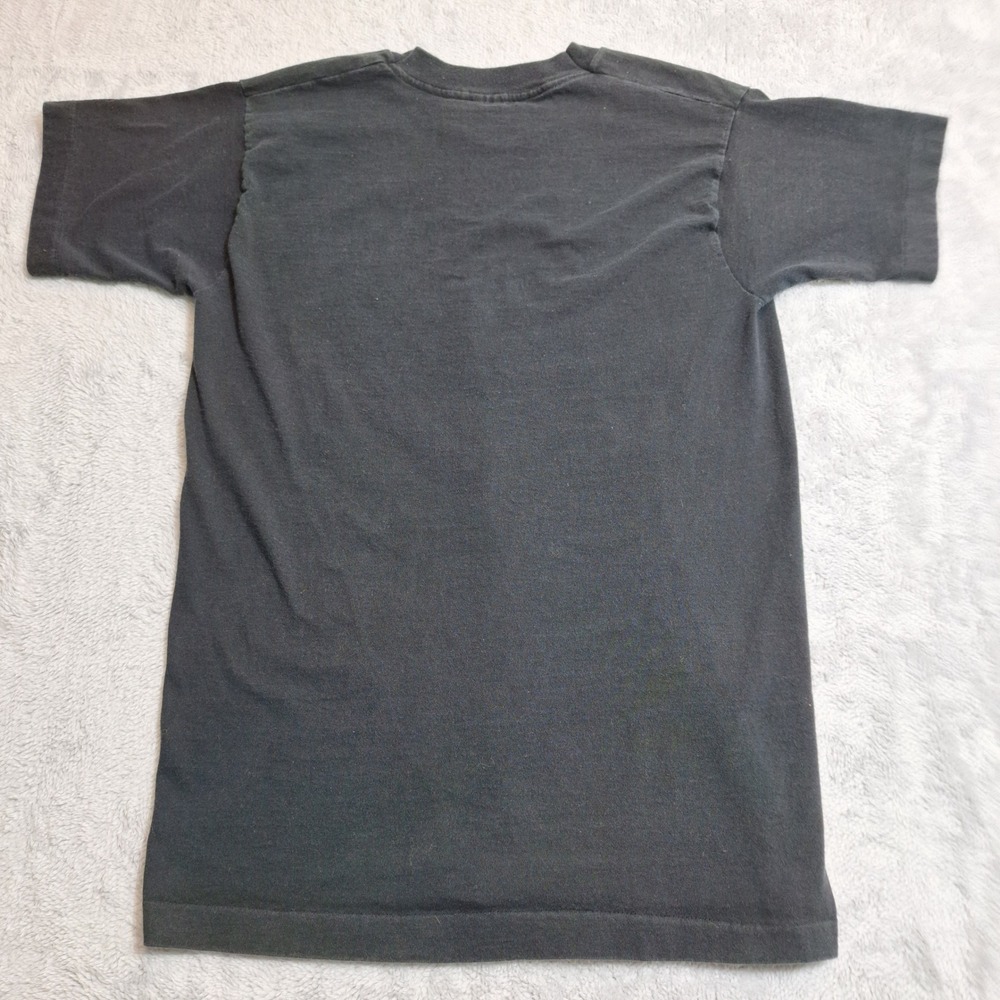 Fruit of the Loom T-Shirt Mens M Black Vintage 90s Square Dance Neon Puff Print - Picture 2 of 7